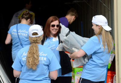 JHU employees doing volunteer work