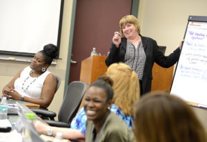 Instructor teaching a class